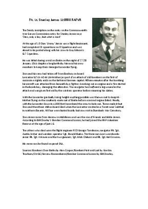 A preview of a PDF biography for James, Stanley